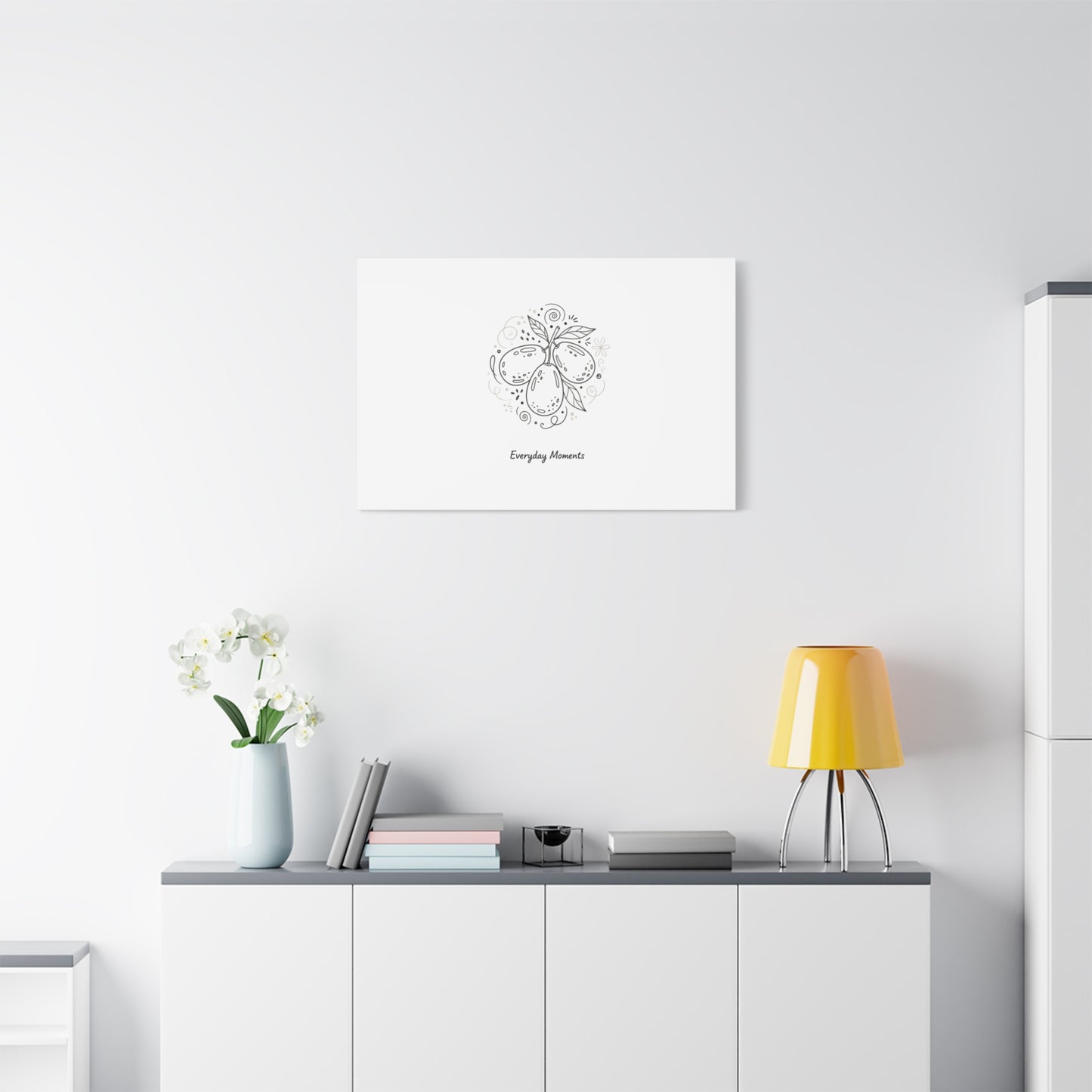 Hand-Drawn Fruit Doodle Canvas | Line Drawing Wall Art