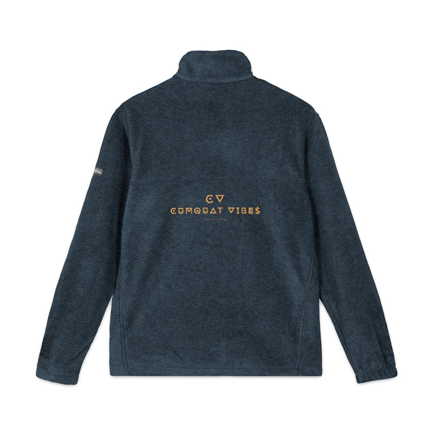 Embroidered Fleece Jacket — 'Cowboy Vibes' Charcoal Columbia Zip-Up