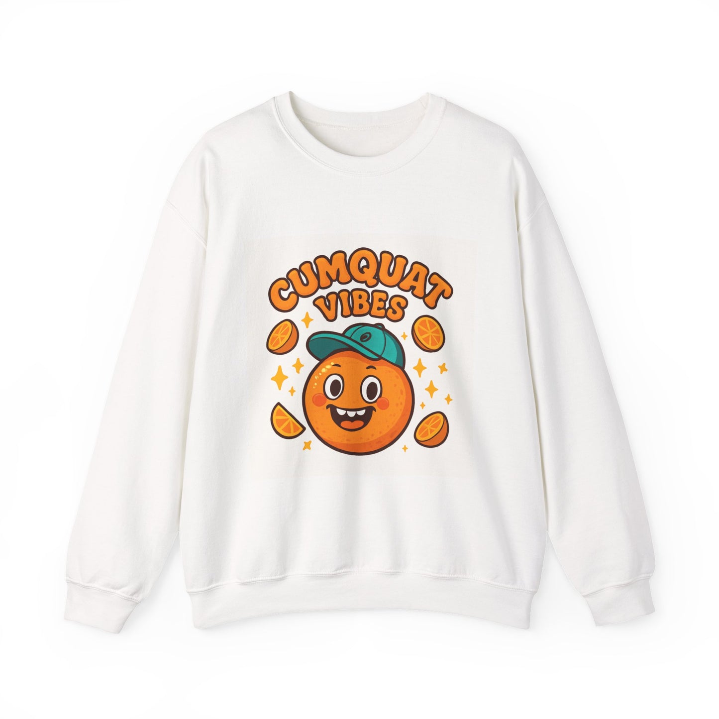 Crewneck Sweatshirt - "Cumquat Vibes" Cute Citrus Graphic