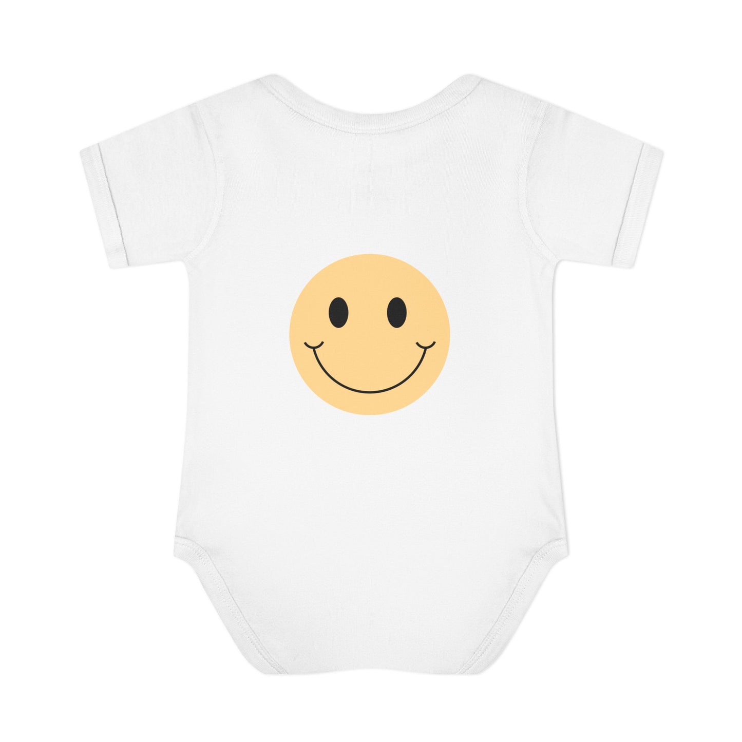 Infant Bodysuit — Cozy Smiley Orange by Fireplace Baby Onesie