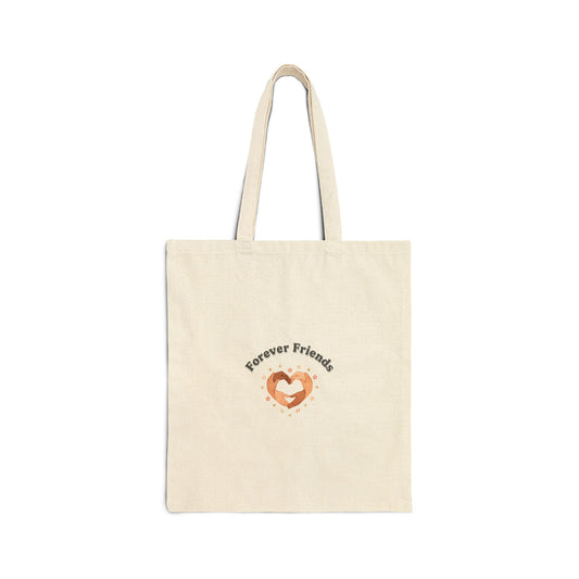 Forever Friends heart design Tote | Friendship Valentine, platonic love
