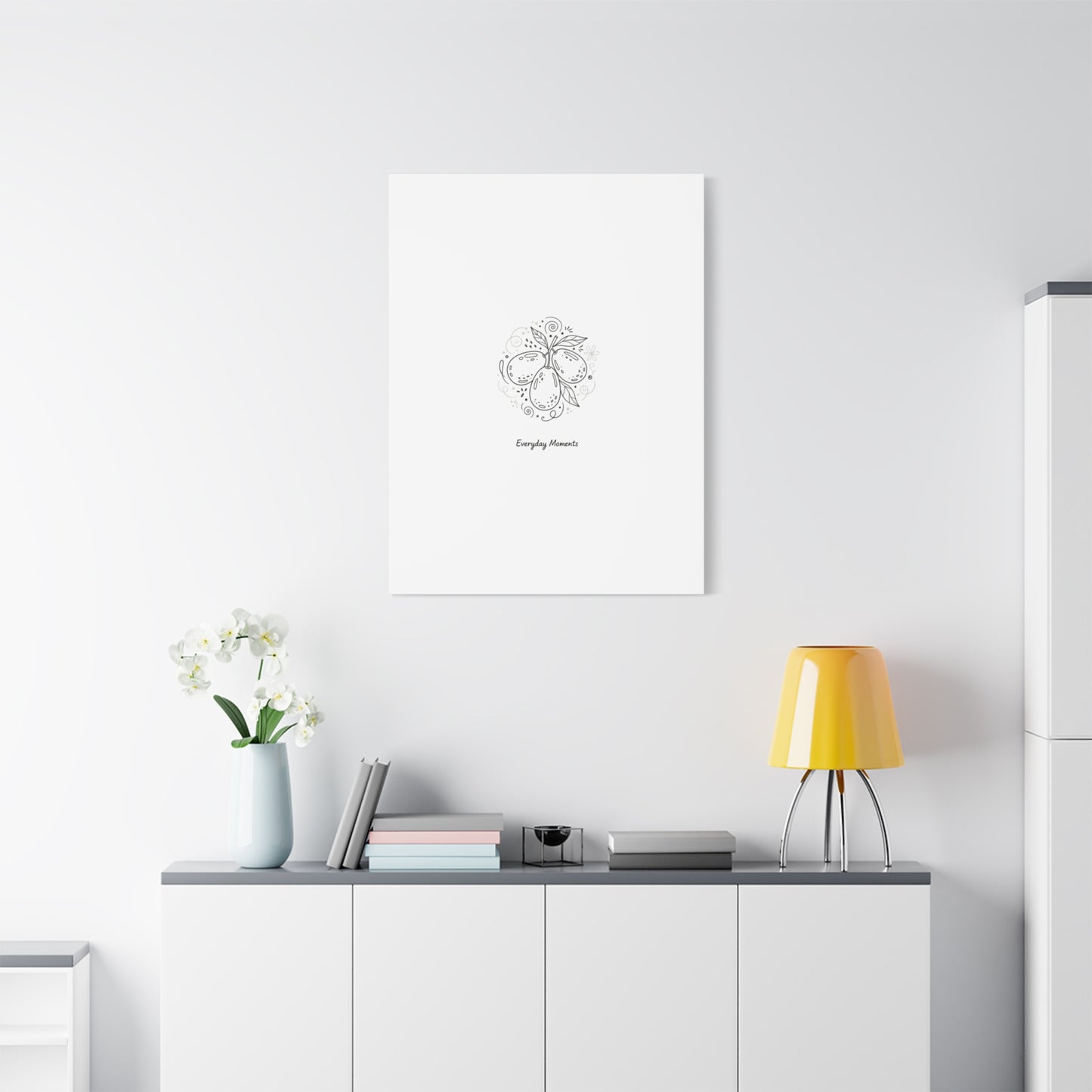 Hand-Drawn Fruit Doodle Canvas | Line Drawing Wall Art