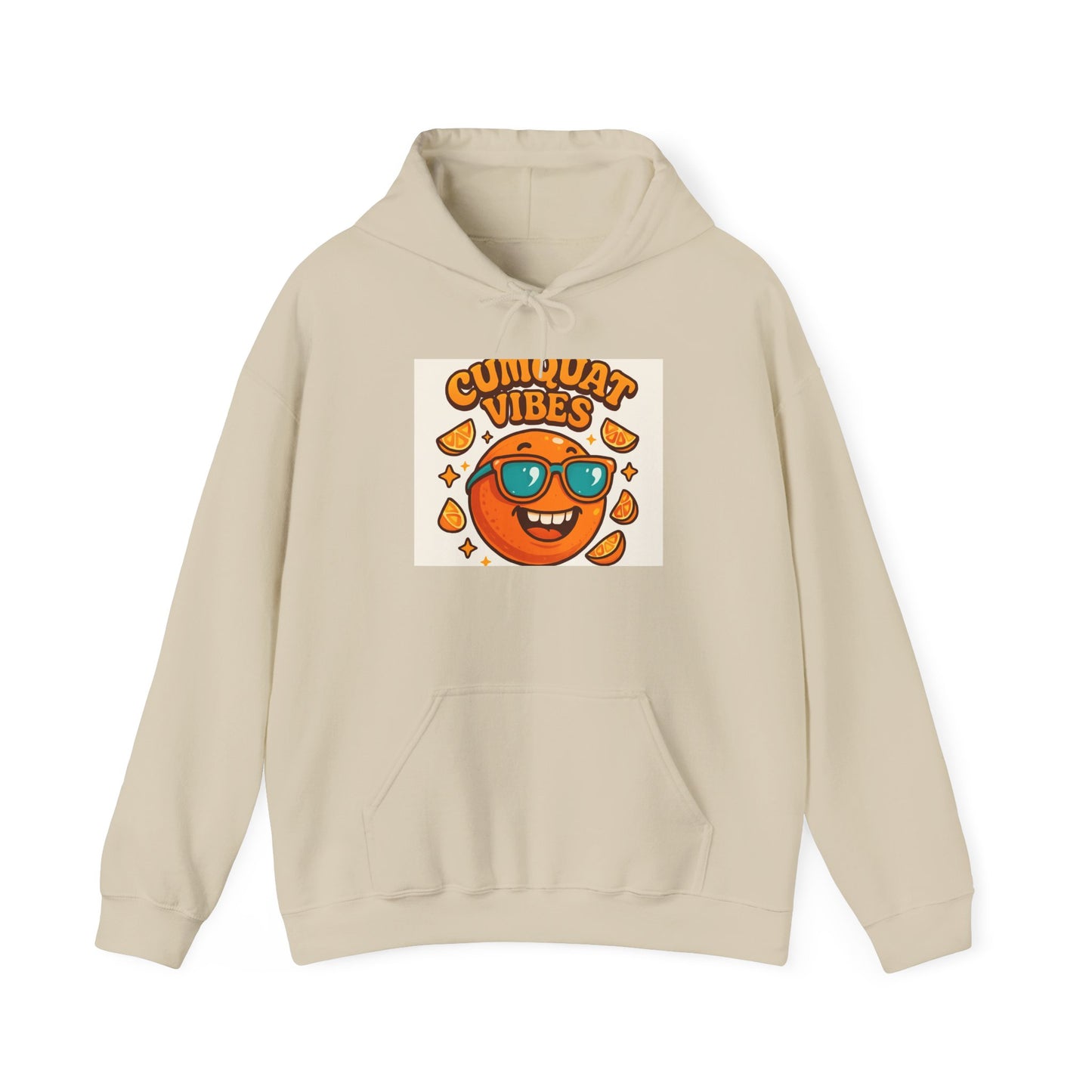 Citrus Vibes Hoodie – Sunglasses Orange Graphic "Cinquat Vibes" Sweatshirt