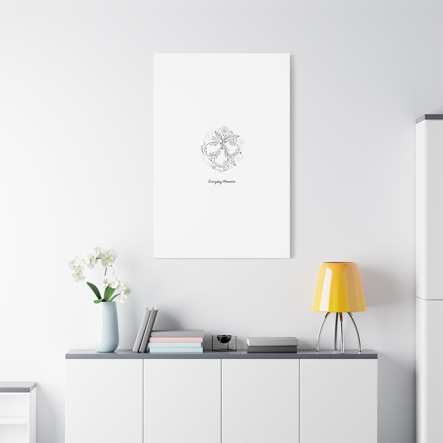 Hand-Drawn Fruit Doodle Canvas | Line Drawing Wall Art