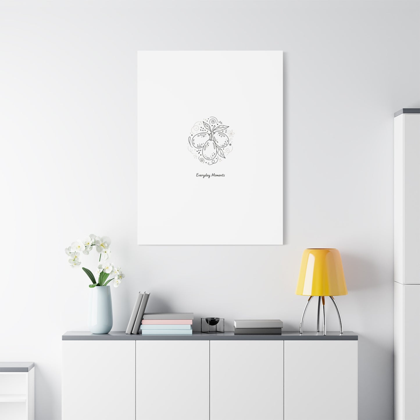Hand-Drawn Fruit Doodle Canvas | Line Drawing Wall Art
