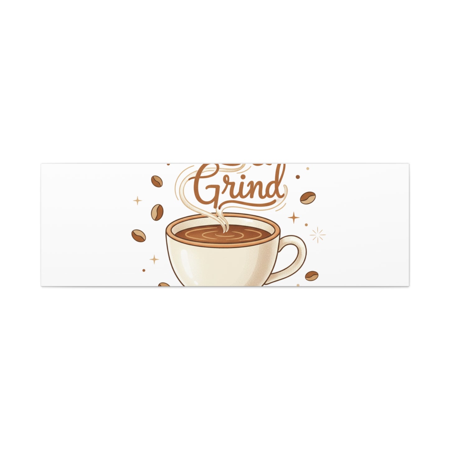 Rise & Grind Fuel Your Day Canvas, Coffee Caffeine Decor | Espresso Joke, Cafe Art