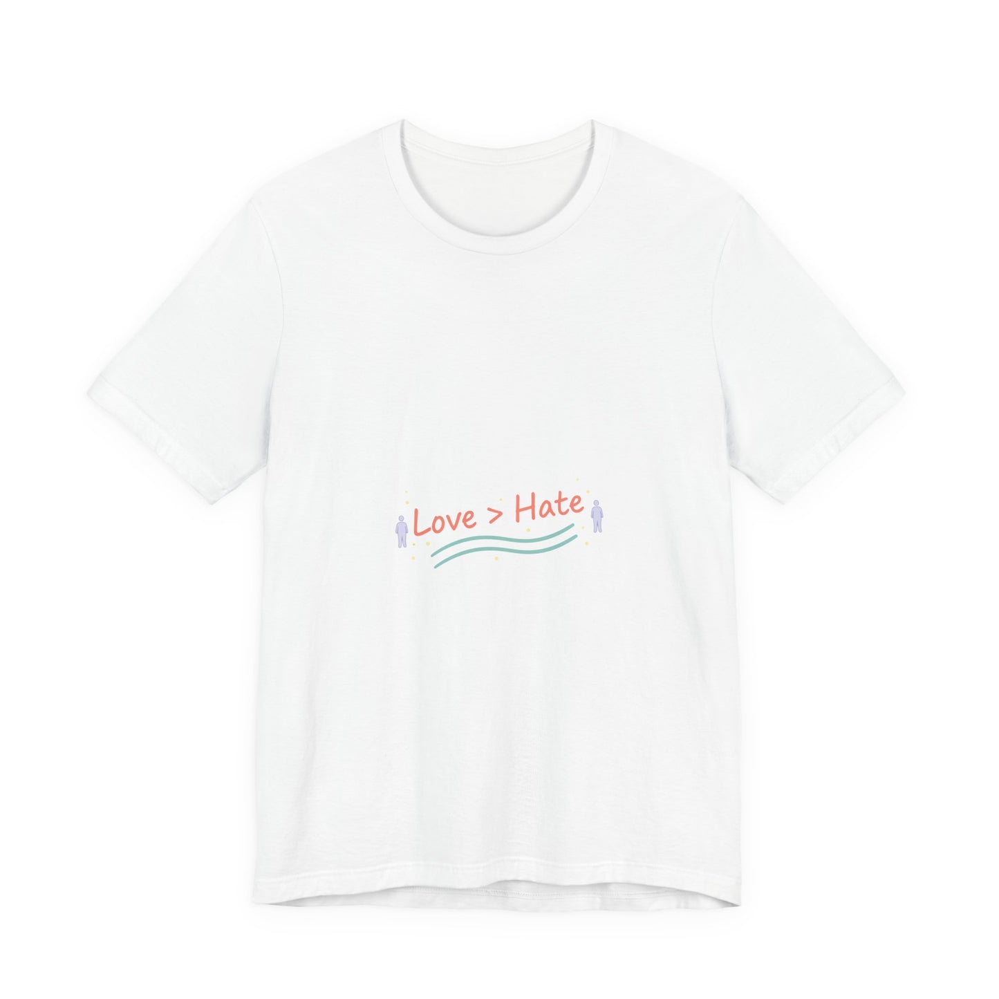 Love > Hate T-Shirt | vibes t-shirt, minimal mood slogan