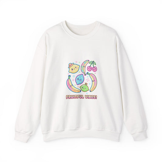 Fruitful Vibes Sweatshirt | pop fruit prints, pastel citrus