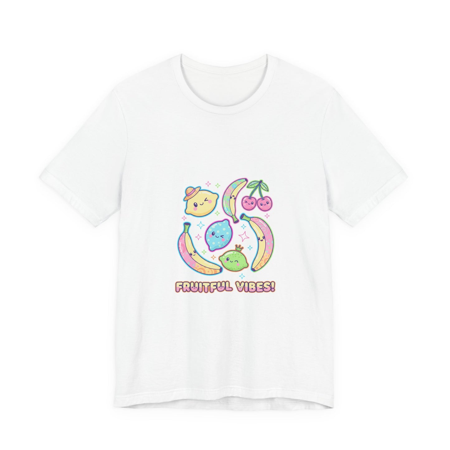 Fruitful Vibes Tee | pop fruit print, banana cherry citrus