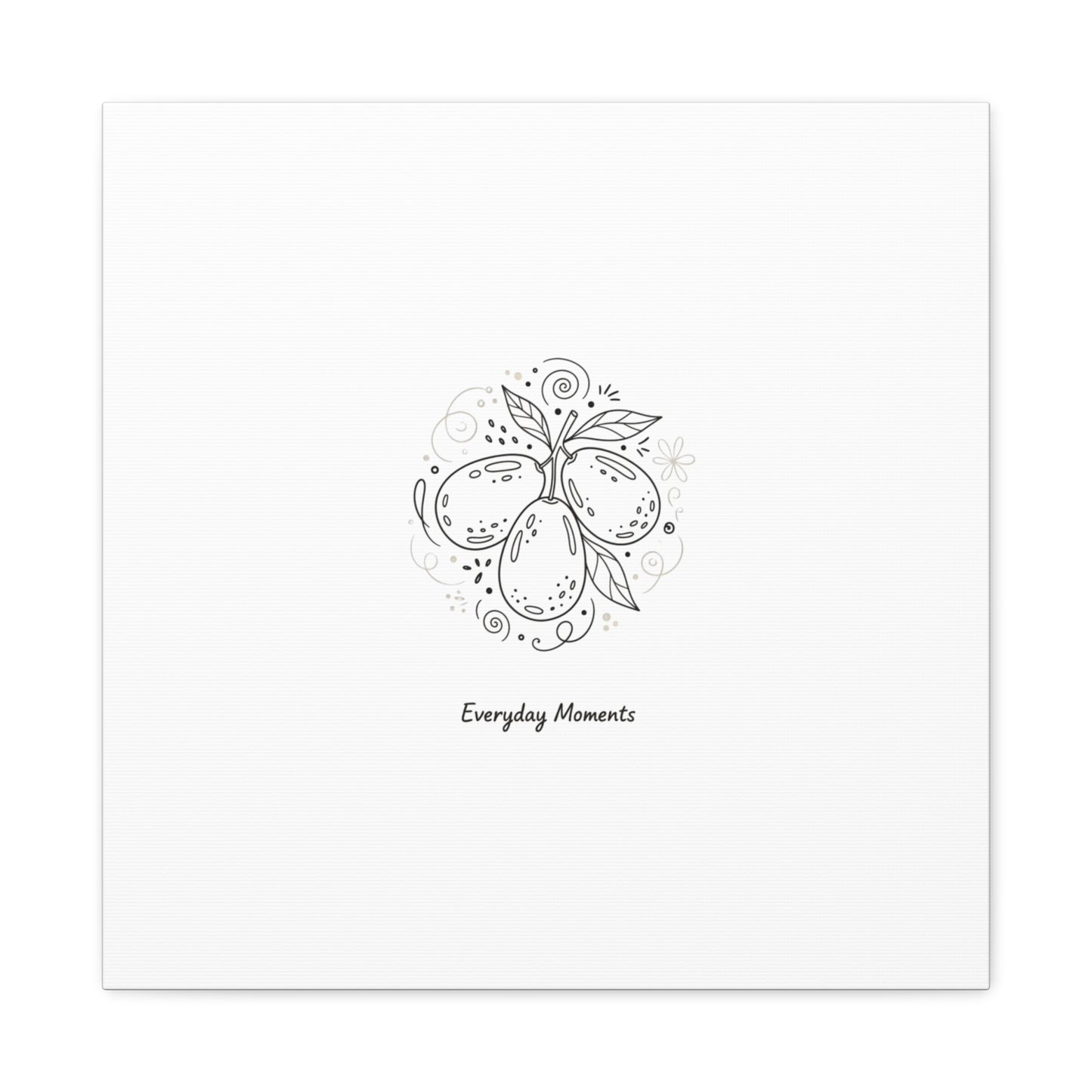 Hand-Drawn Fruit Doodle Canvas | Line Drawing Wall Art