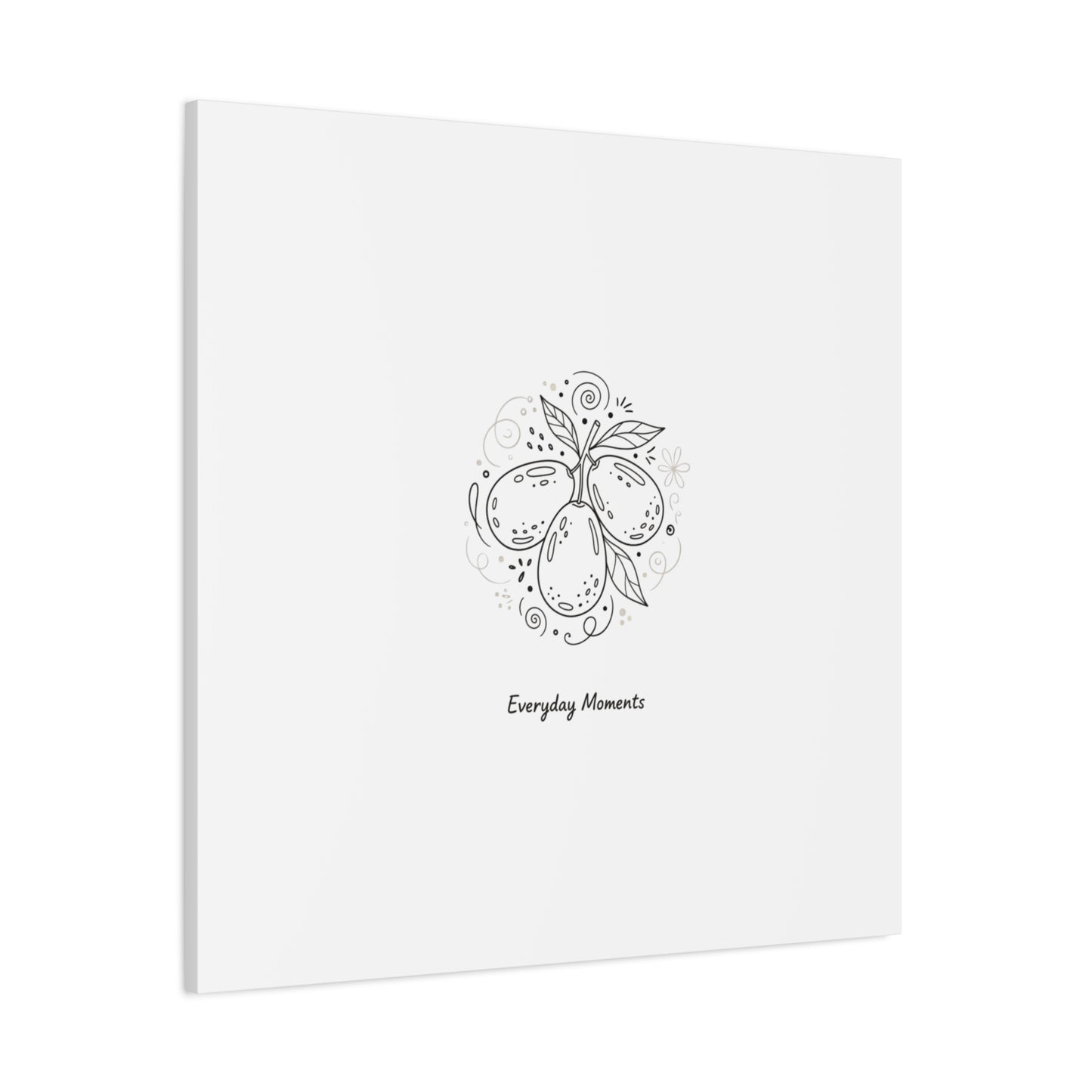 Hand-Drawn Fruit Doodle Canvas | Line Drawing Wall Art