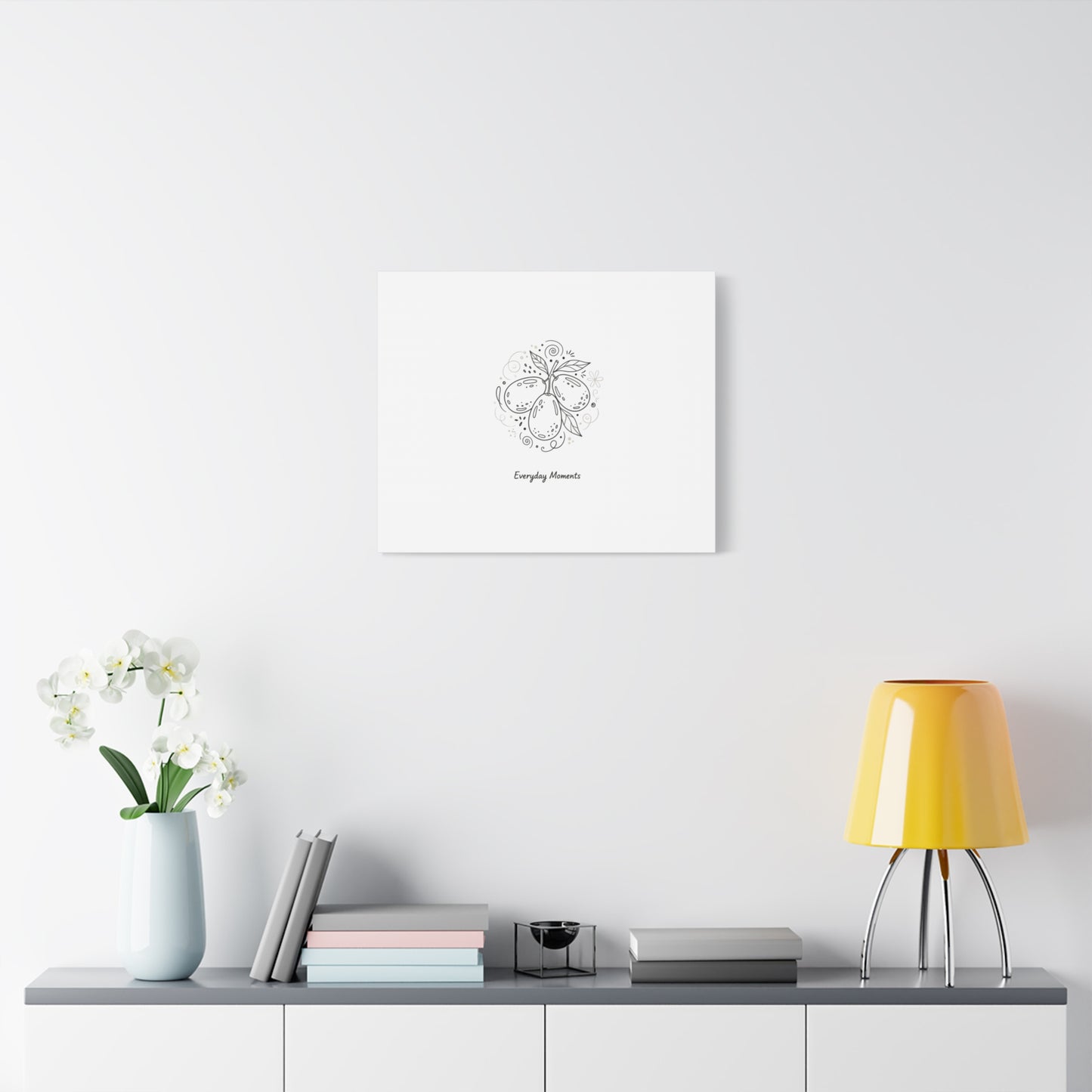 Hand-Drawn Fruit Doodle Canvas | Line Drawing Wall Art
