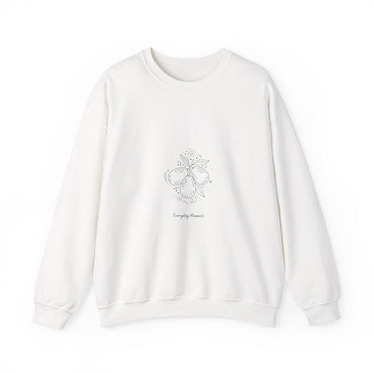 Delicate Line Floral Doodle Sweatshirt | hand-drawn sketch art, minimalist