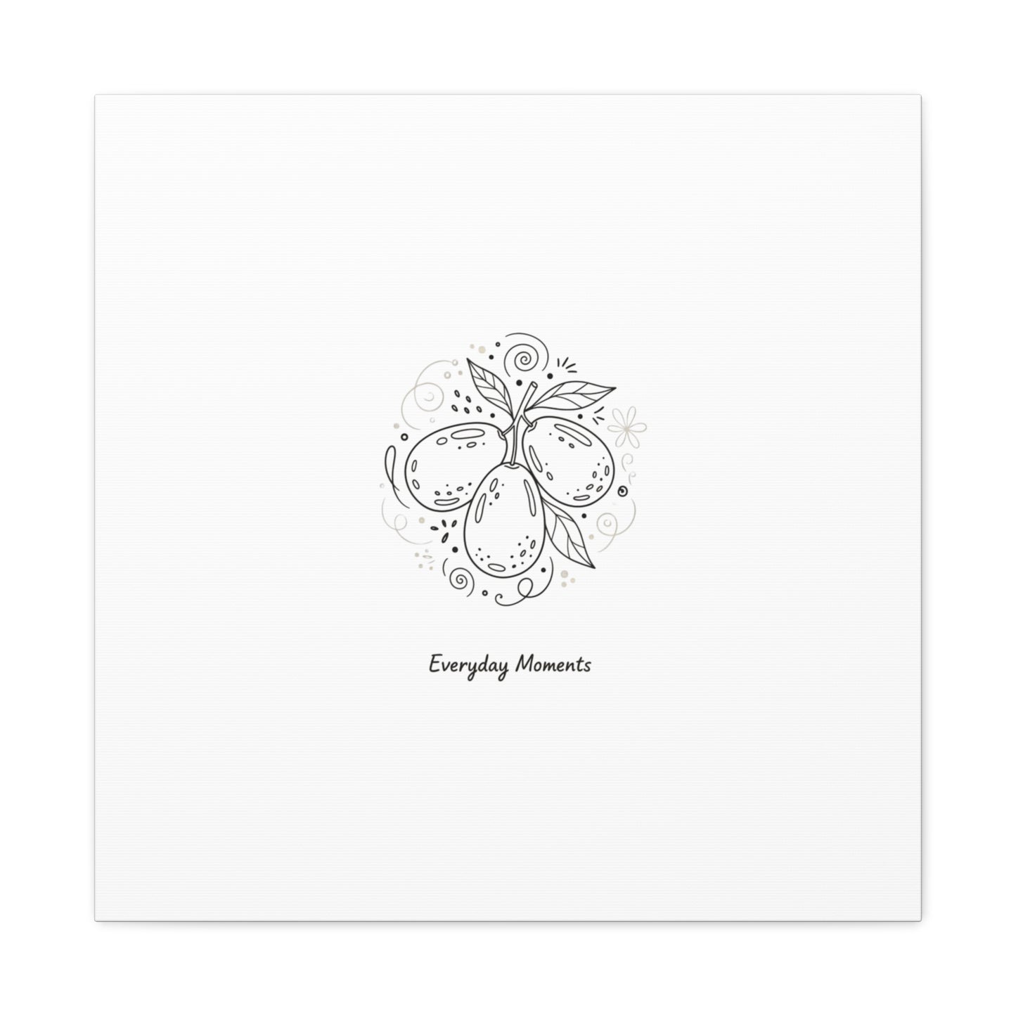 Hand-Drawn Fruit Doodle Canvas | Line Drawing Wall Art