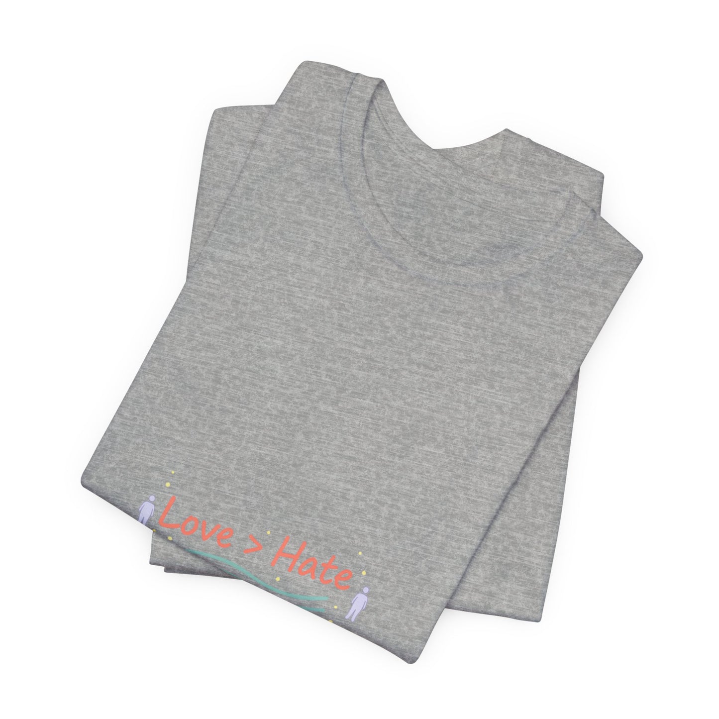 Love > Hate T-Shirt | vibes t-shirt, minimal mood slogan