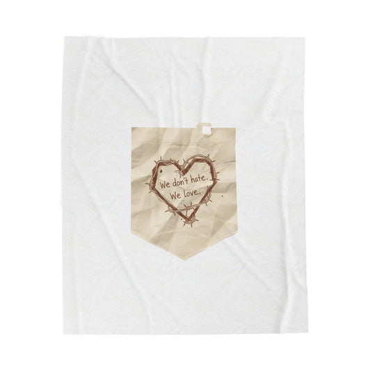 handwritten marker heart quote Velveteen Plush Blanket | marker scribble design