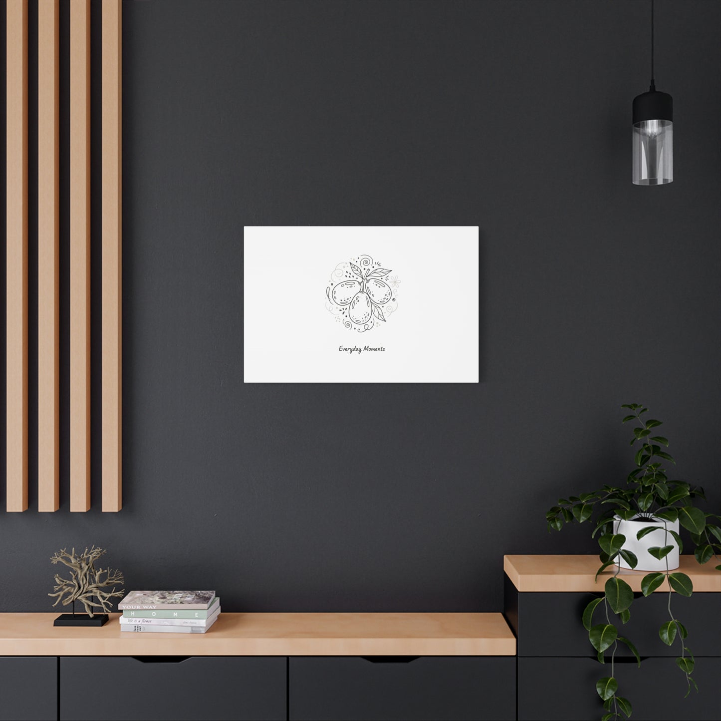 Hand-Drawn Fruit Doodle Canvas | Line Drawing Wall Art