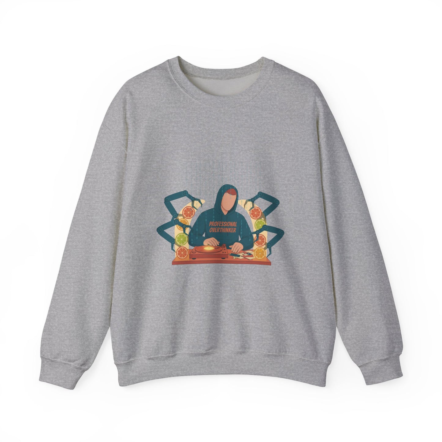 minimal woodland deer print sweatshirt | neutral spotted pattern, quiet nature