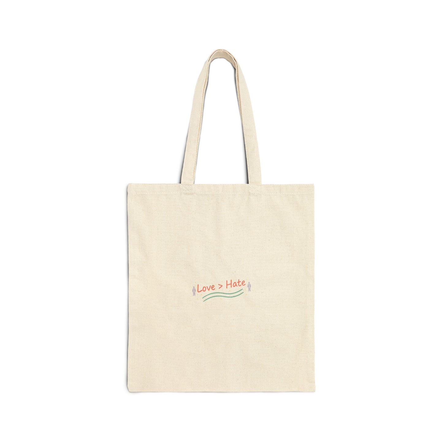 just here for the vibes Tote | minimal slogan, neutral canvas