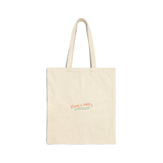 just here for the vibes Tote | minimal slogan, neutral canvas