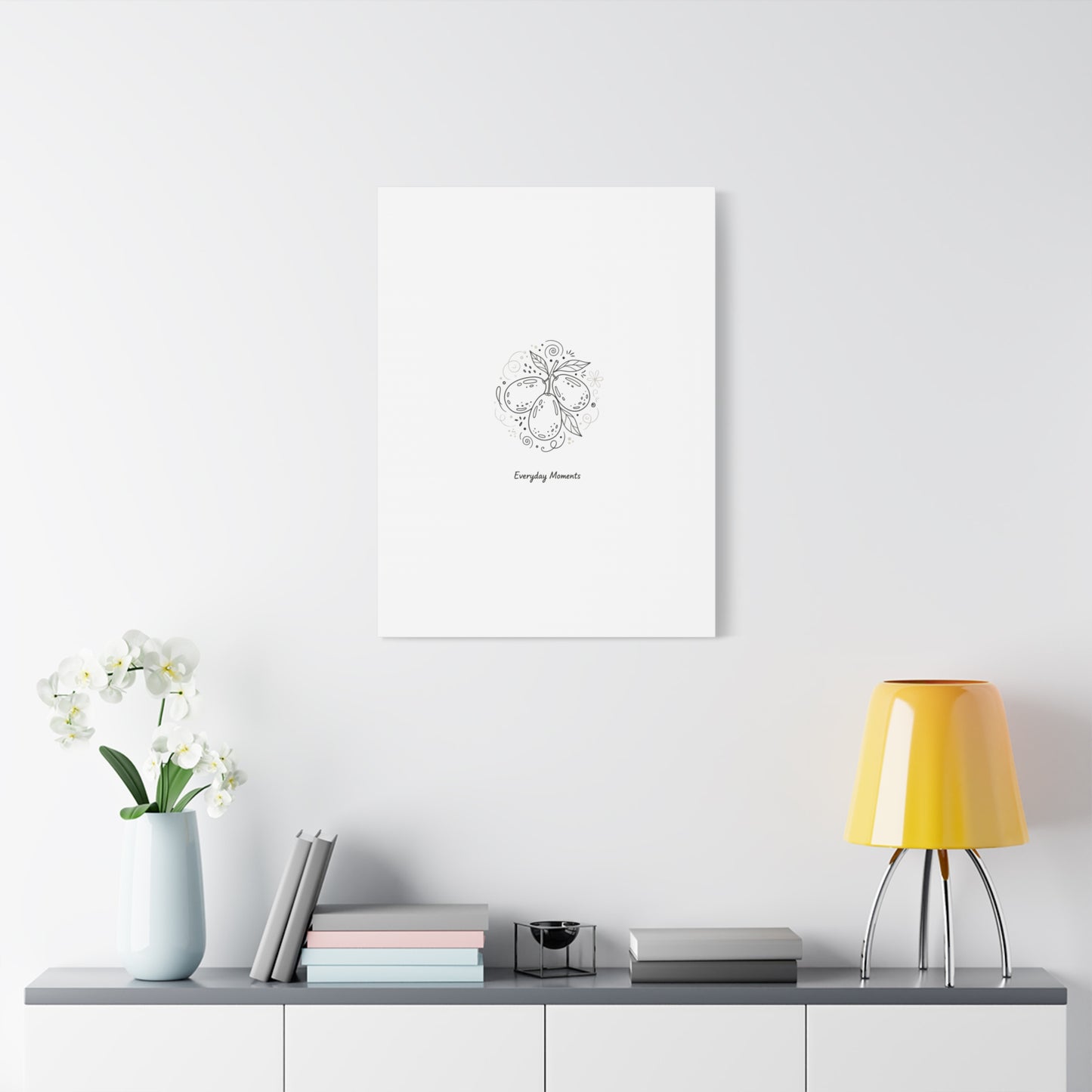 Hand-Drawn Fruit Doodle Canvas | Line Drawing Wall Art