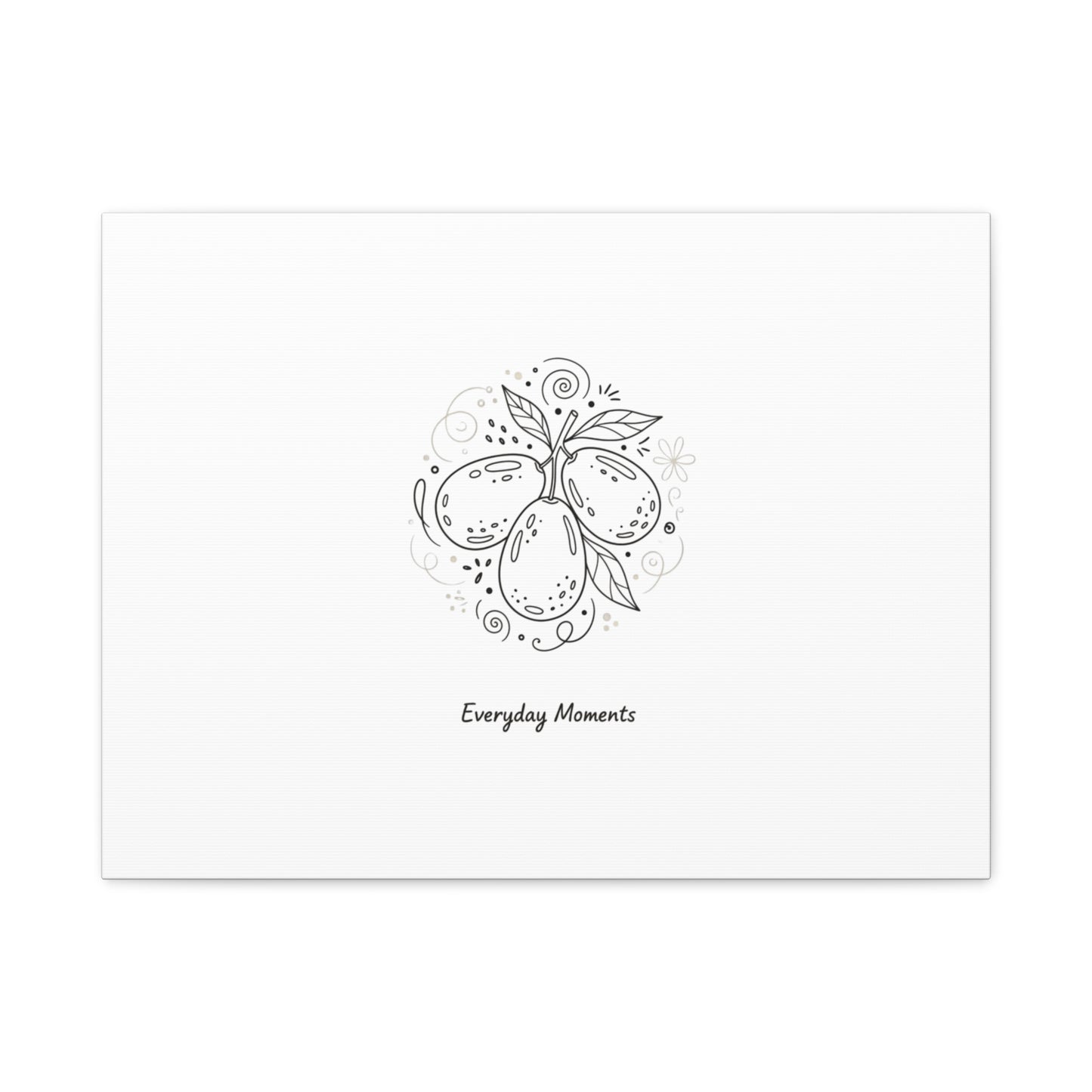 Hand-Drawn Fruit Doodle Canvas | Line Drawing Wall Art