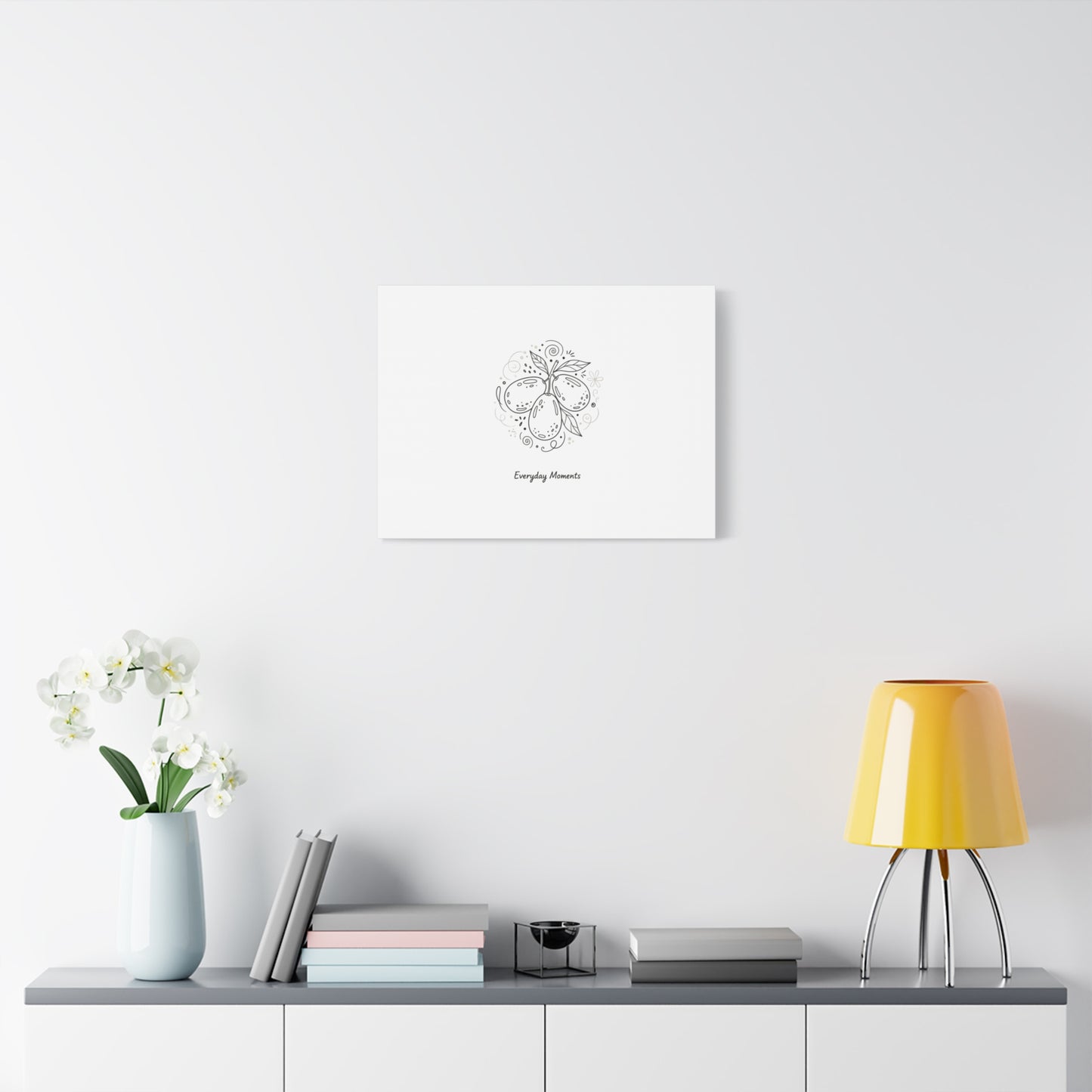 Hand-Drawn Fruit Doodle Canvas | Line Drawing Wall Art