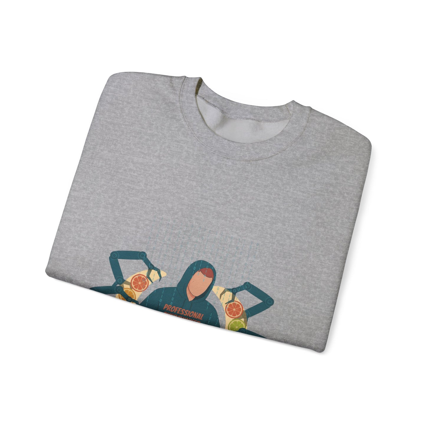 minimal woodland deer print sweatshirt | neutral spotted pattern, quiet nature