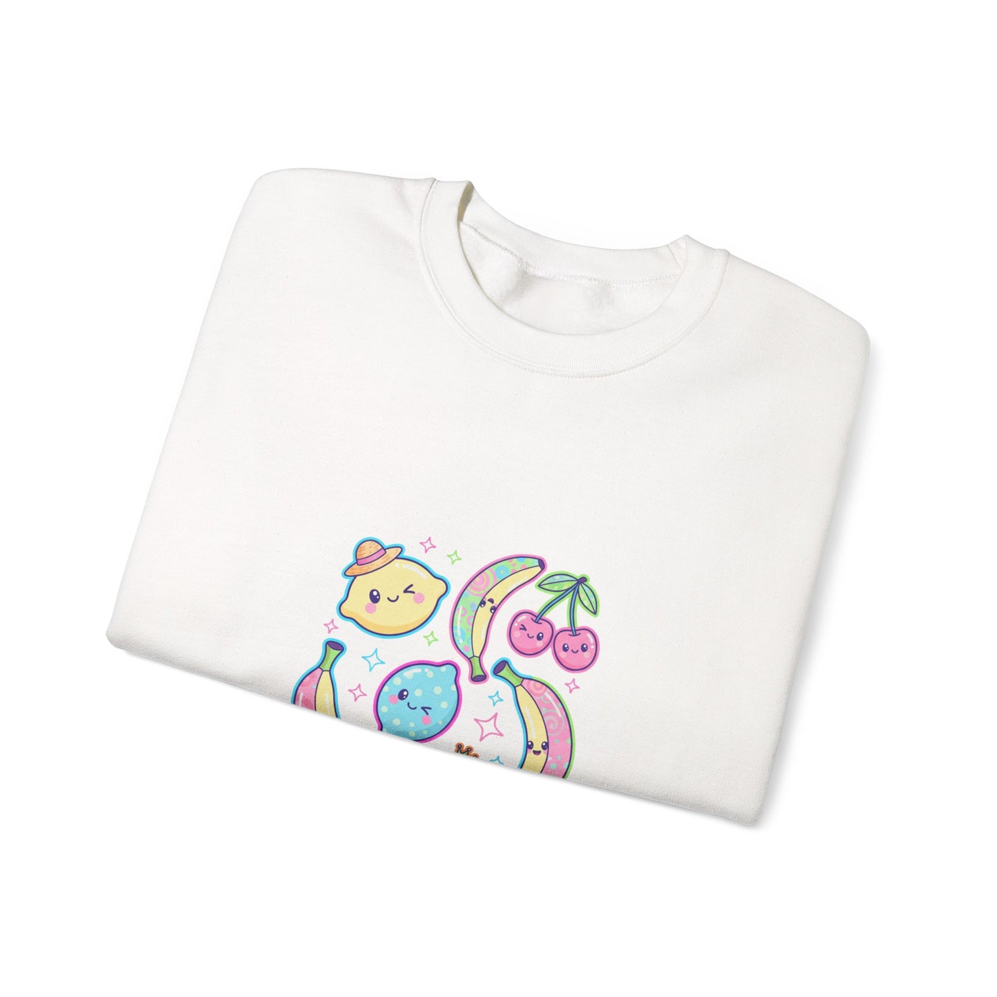 Fruitful Vibes Sweatshirt | pop fruit prints, pastel citrus