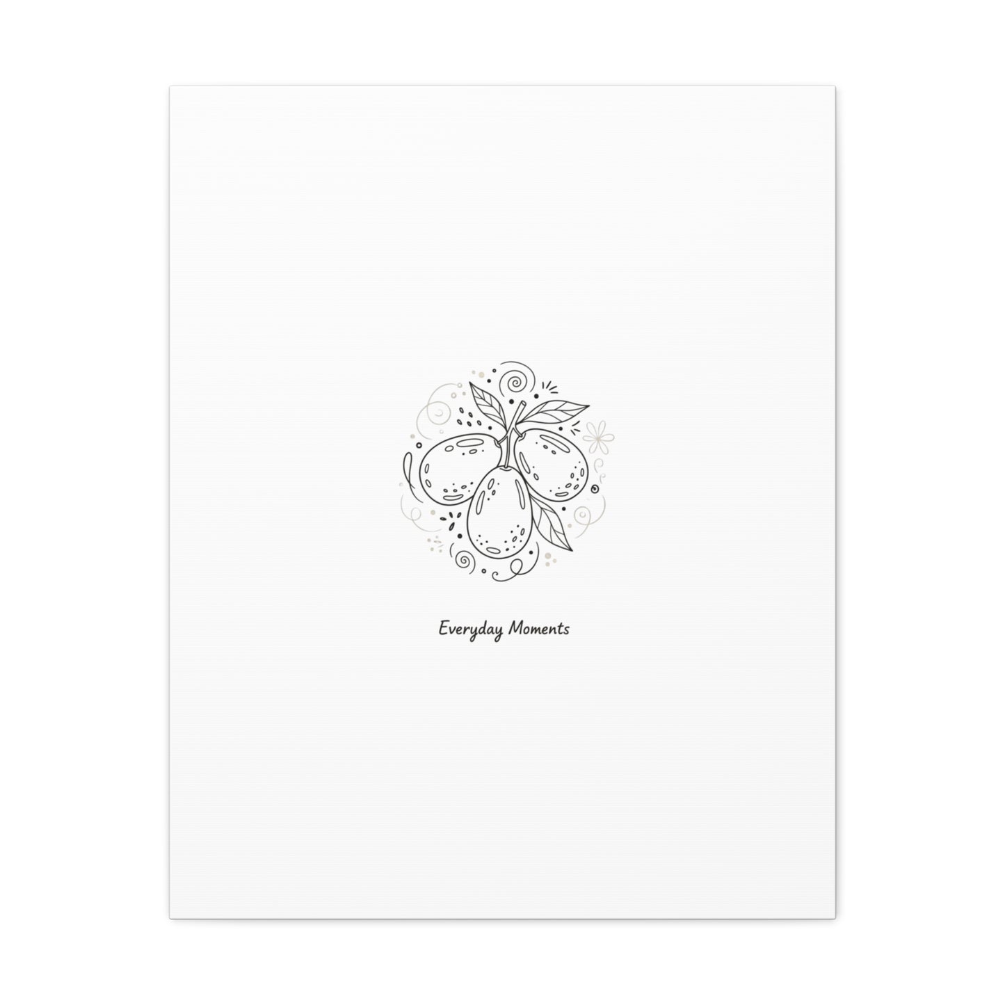 Hand-Drawn Fruit Doodle Canvas | Line Drawing Wall Art