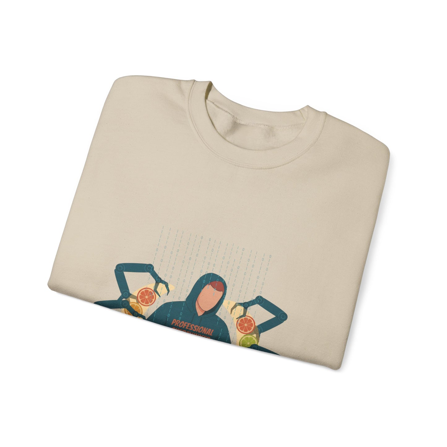 minimal woodland deer print sweatshirt | neutral spotted pattern, quiet nature