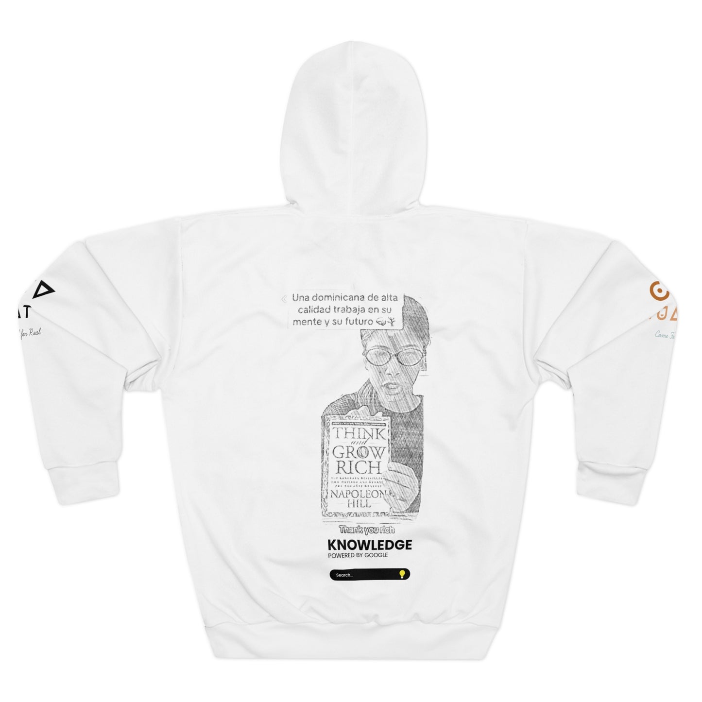 Motivational Hoodie — 'Think & Grow Rich' Curquiat Graphic Pullover