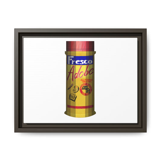Retro Spice Tin Canvas Print — 'Fresco Adobe' Framed Wall Art