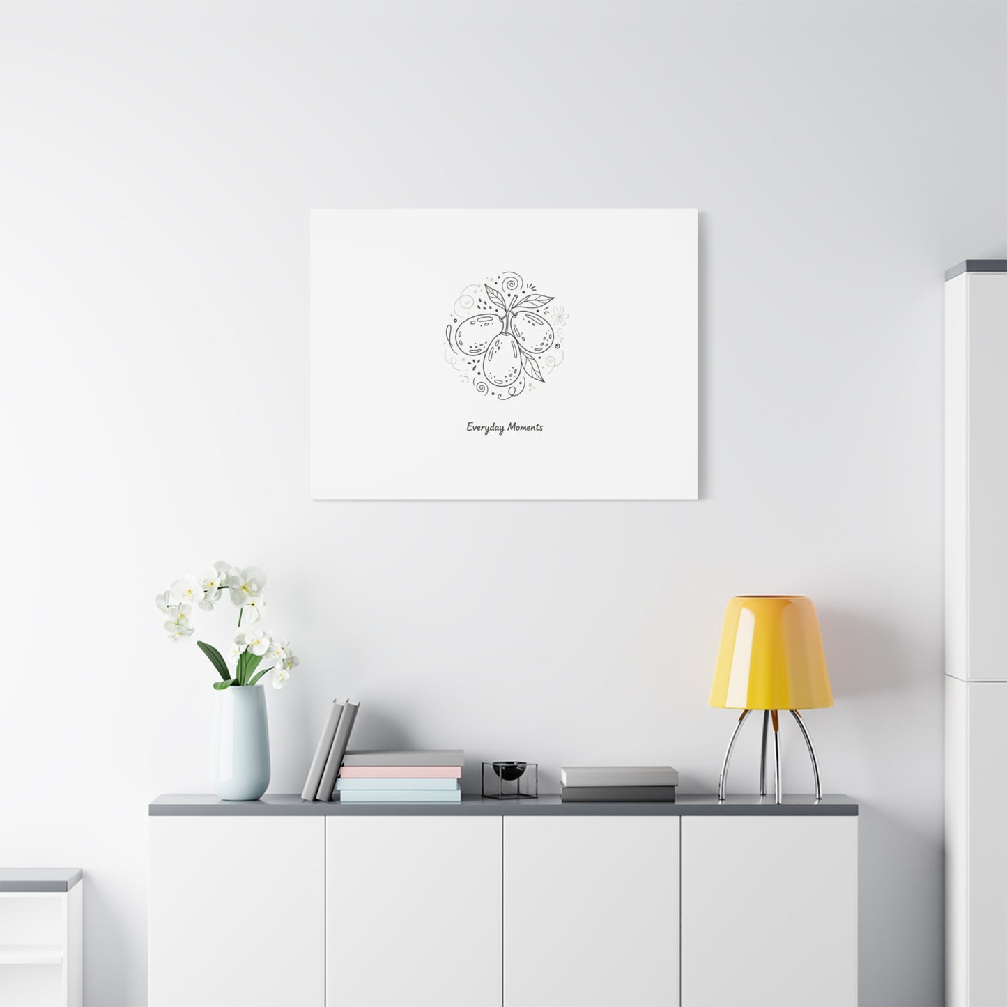 Hand-Drawn Fruit Doodle Canvas | Line Drawing Wall Art