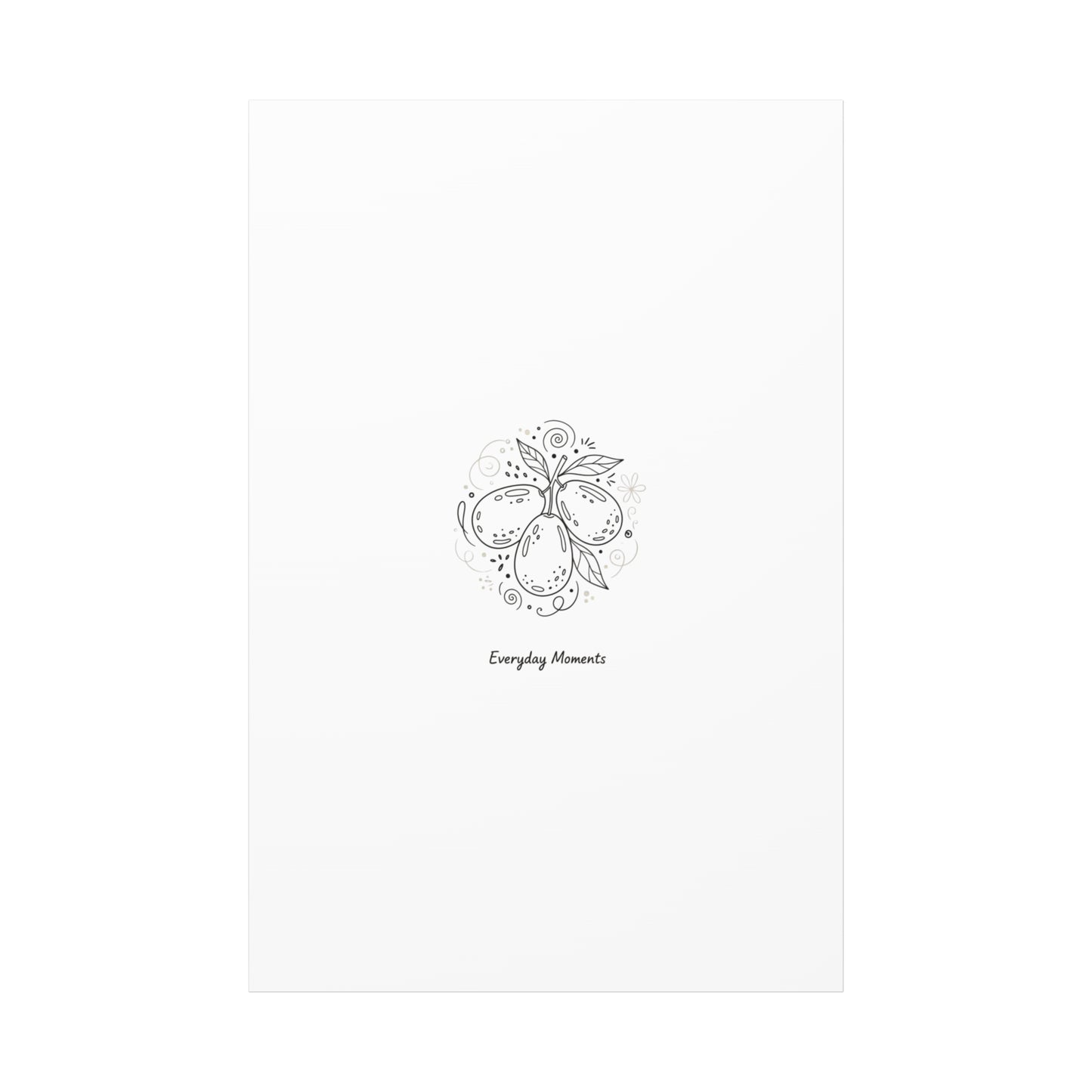 Hand-Drawn Fruit Doodle Canvas | Line Drawing Wall Art