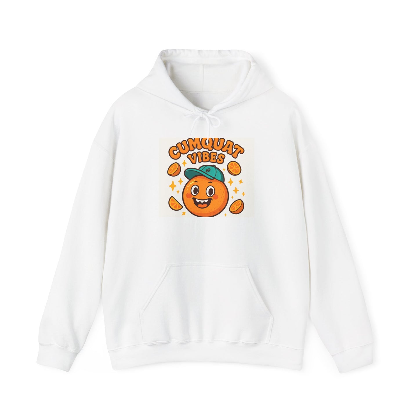 Cumquat Vibes Hoodie — Cute Playful Citrus Graphic Sweatshirt