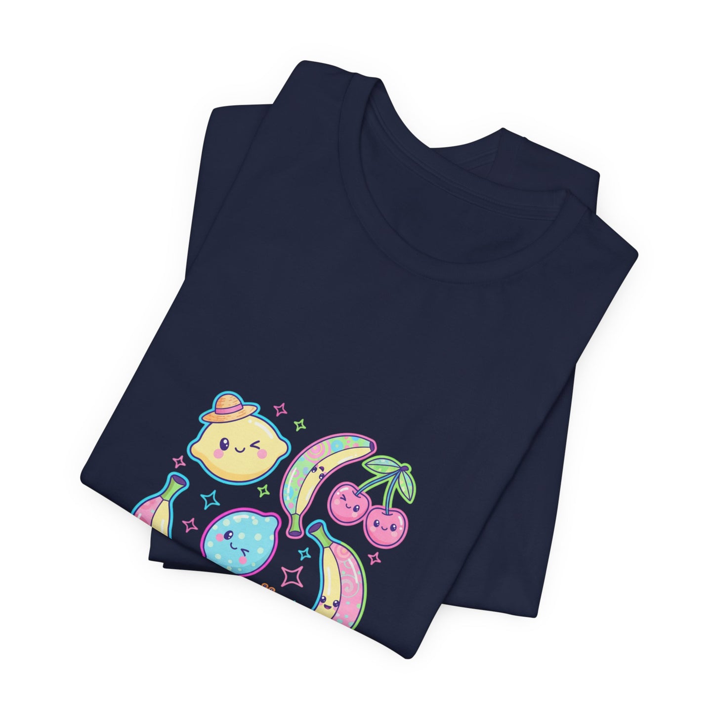 Fruitful Vibes Tee | pop fruit print, banana cherry citrus