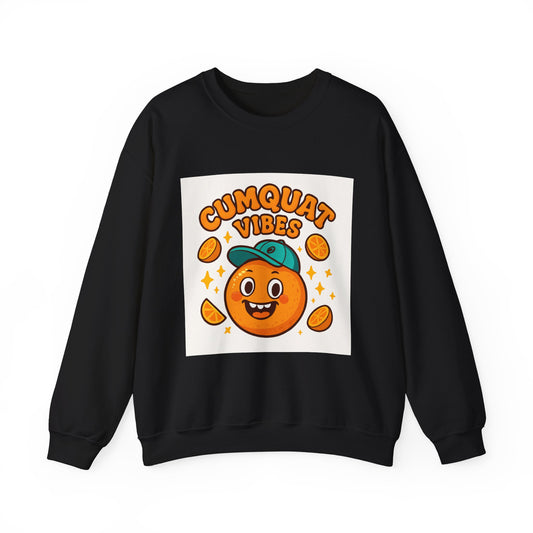 Crewneck Sweatshirt - "Cumquat Vibes" Cute Citrus Graphic