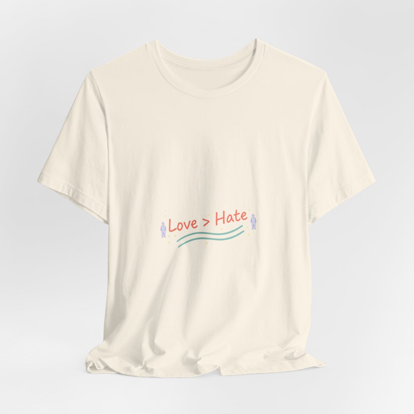 Love > Hate T-Shirt | vibes t-shirt, minimal mood slogan