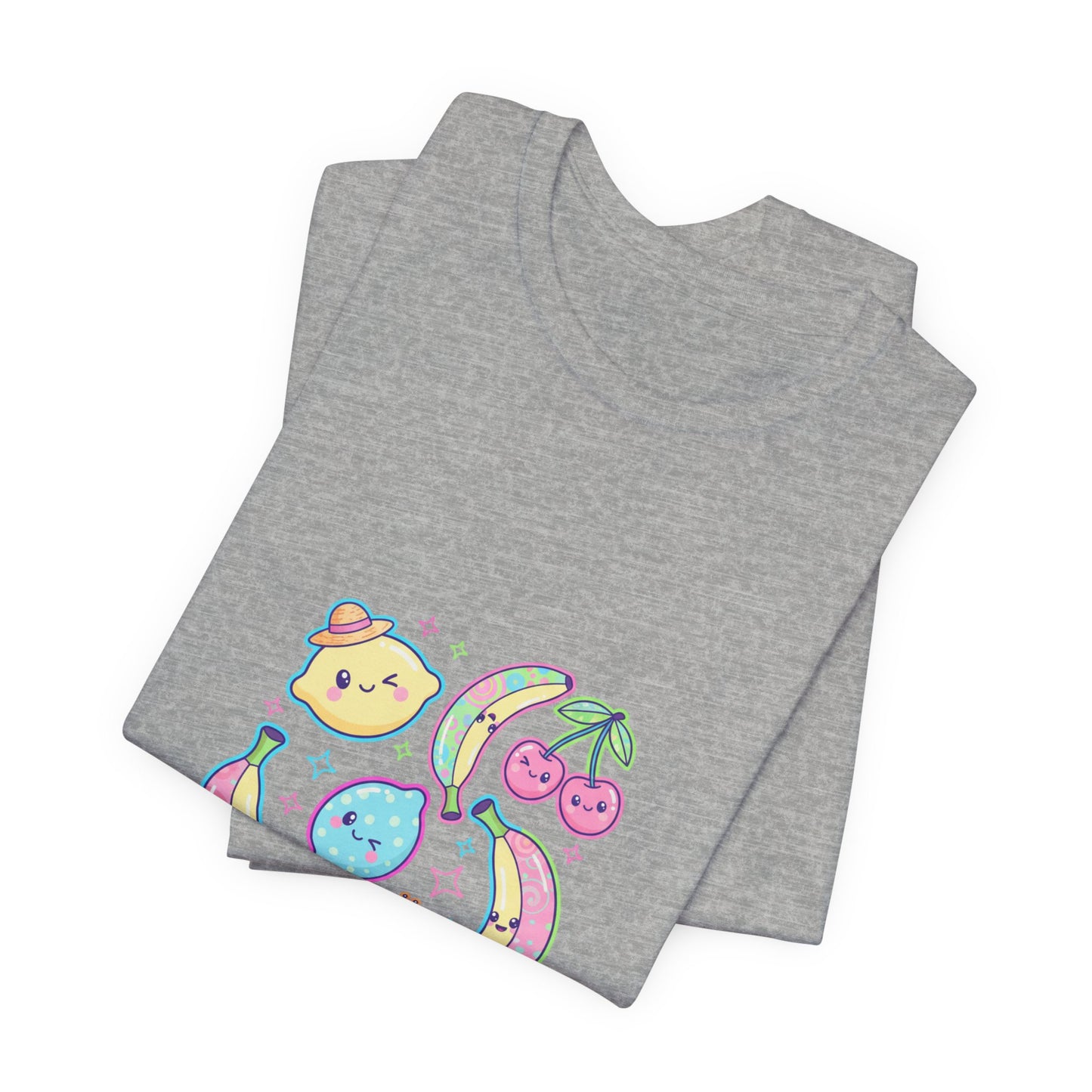 Fruitful Vibes Tee | pop fruit print, banana cherry citrus