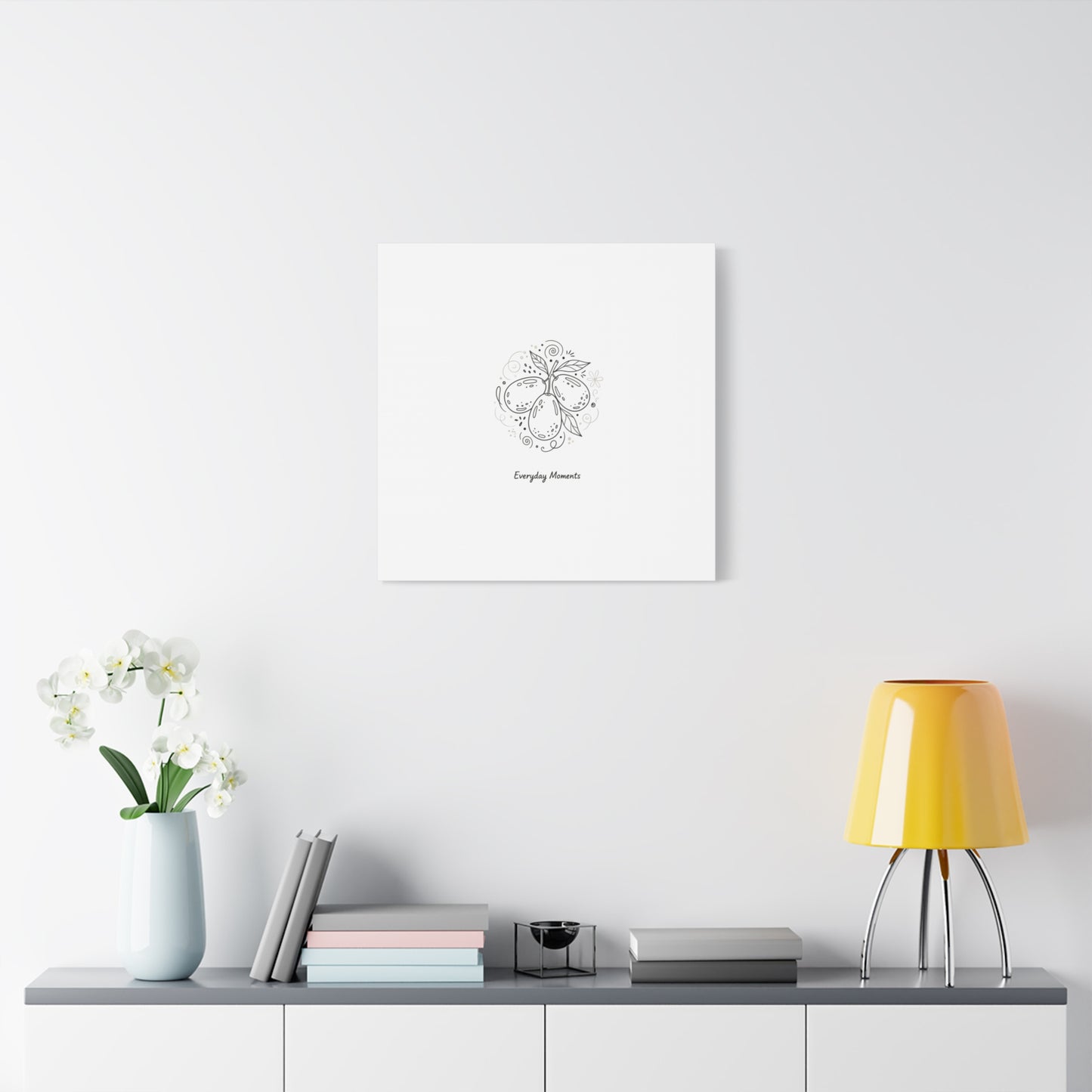 Hand-Drawn Fruit Doodle Canvas | Line Drawing Wall Art