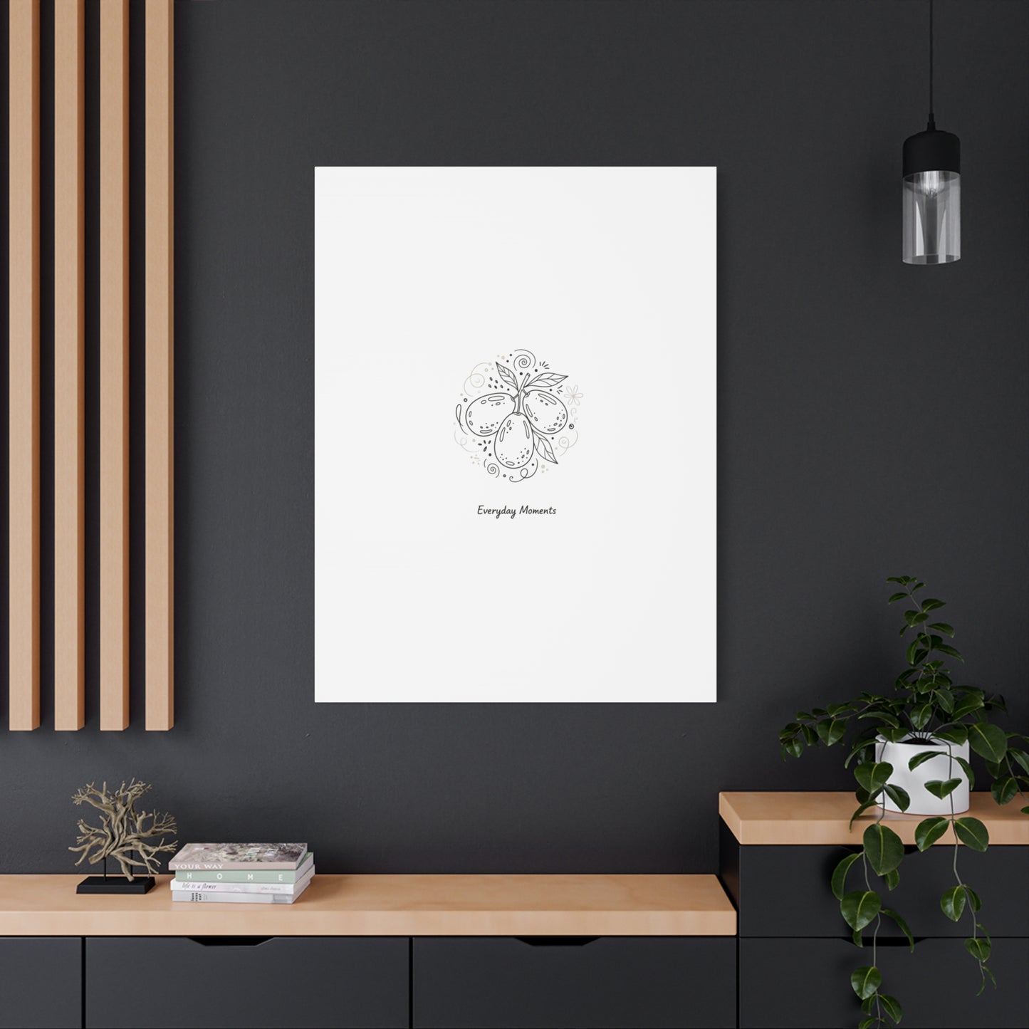Hand-Drawn Fruit Doodle Canvas | Line Drawing Wall Art
