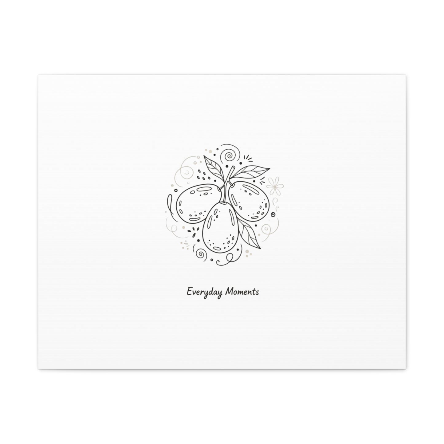 Hand-Drawn Fruit Doodle Canvas | Line Drawing Wall Art