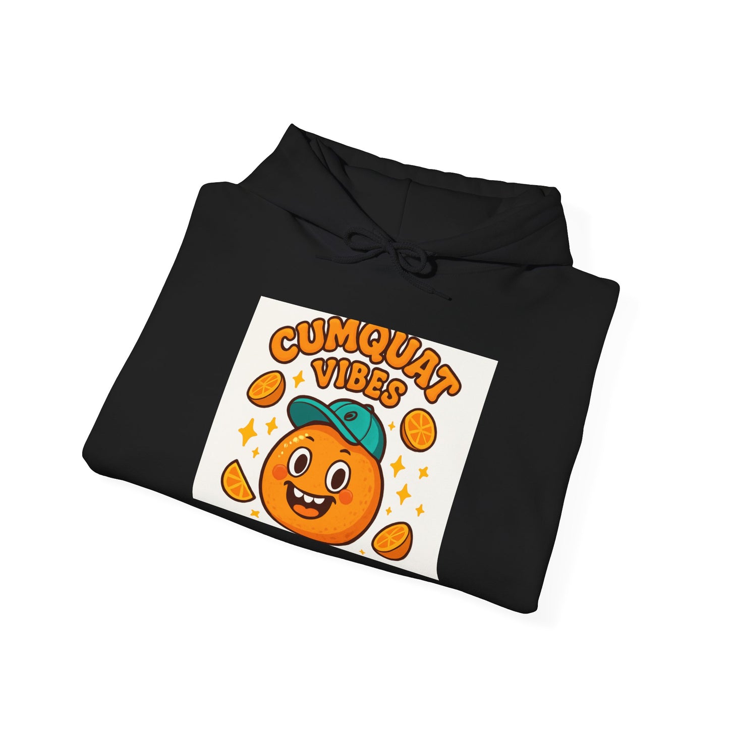 Cumquat Vibes Hoodie — Cute Playful Citrus Graphic Sweatshirt