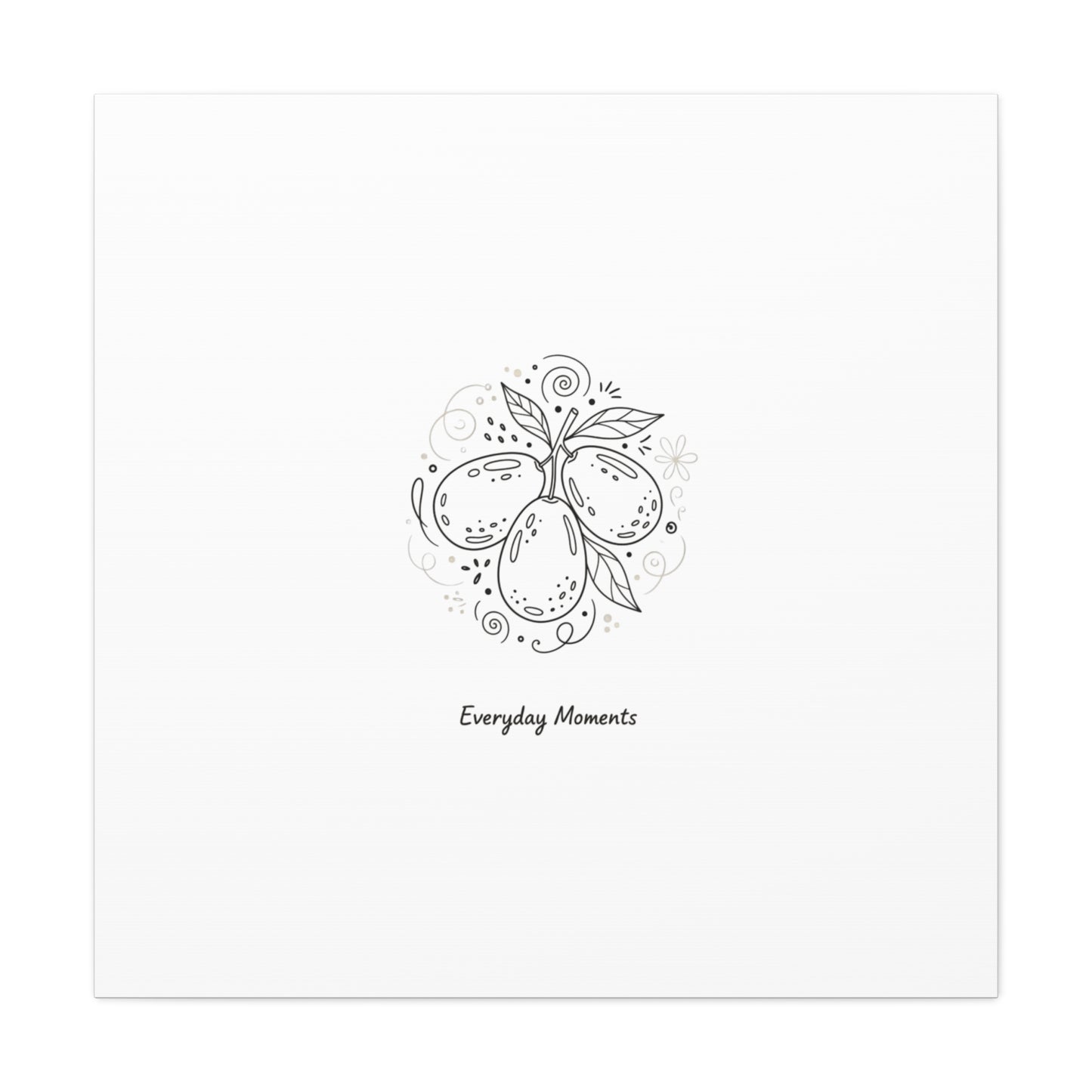 Hand-Drawn Fruit Doodle Canvas | Line Drawing Wall Art