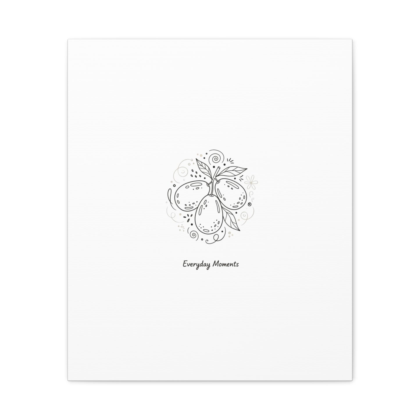 Hand-Drawn Fruit Doodle Canvas | Line Drawing Wall Art