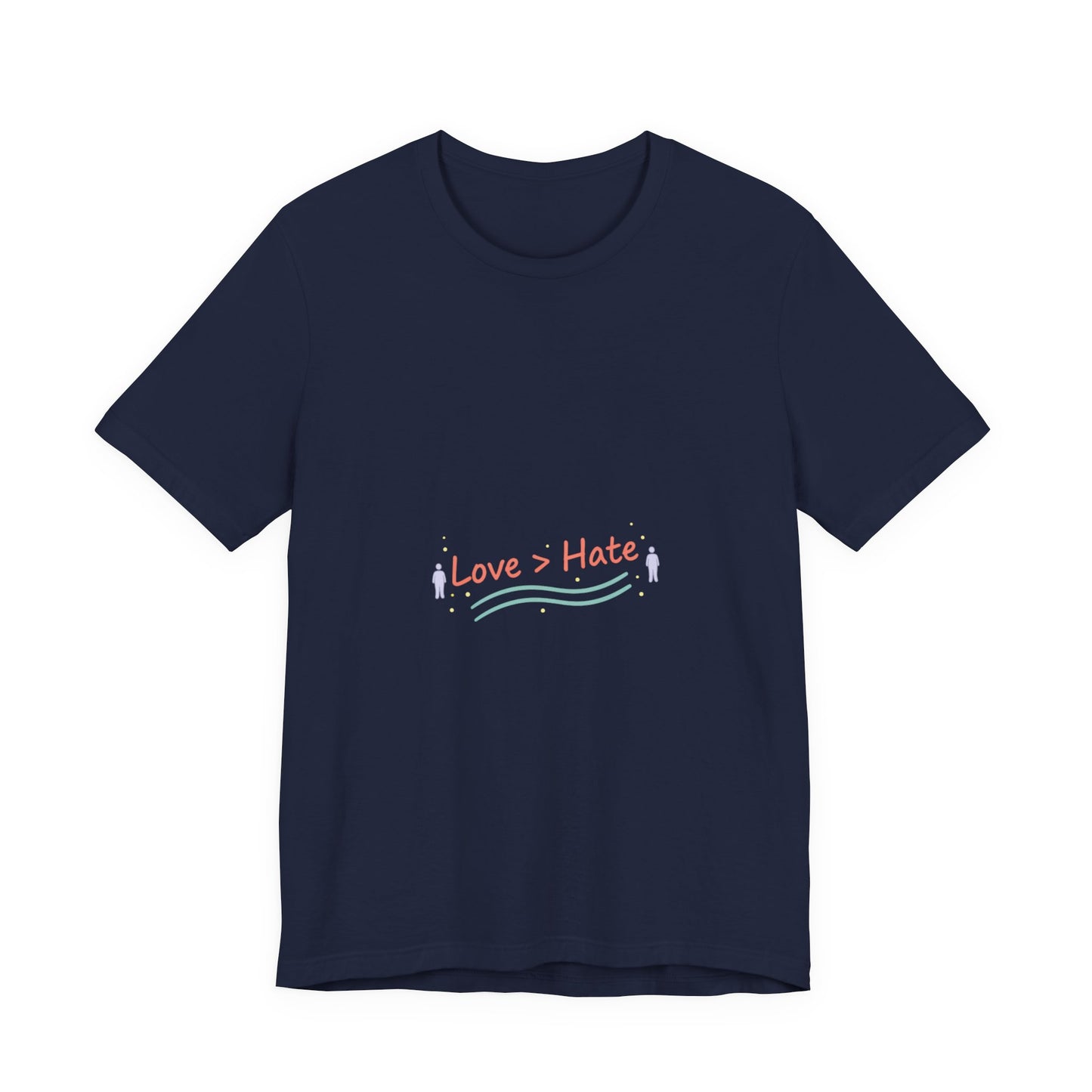 Love > Hate T-Shirt | vibes t-shirt, minimal mood slogan
