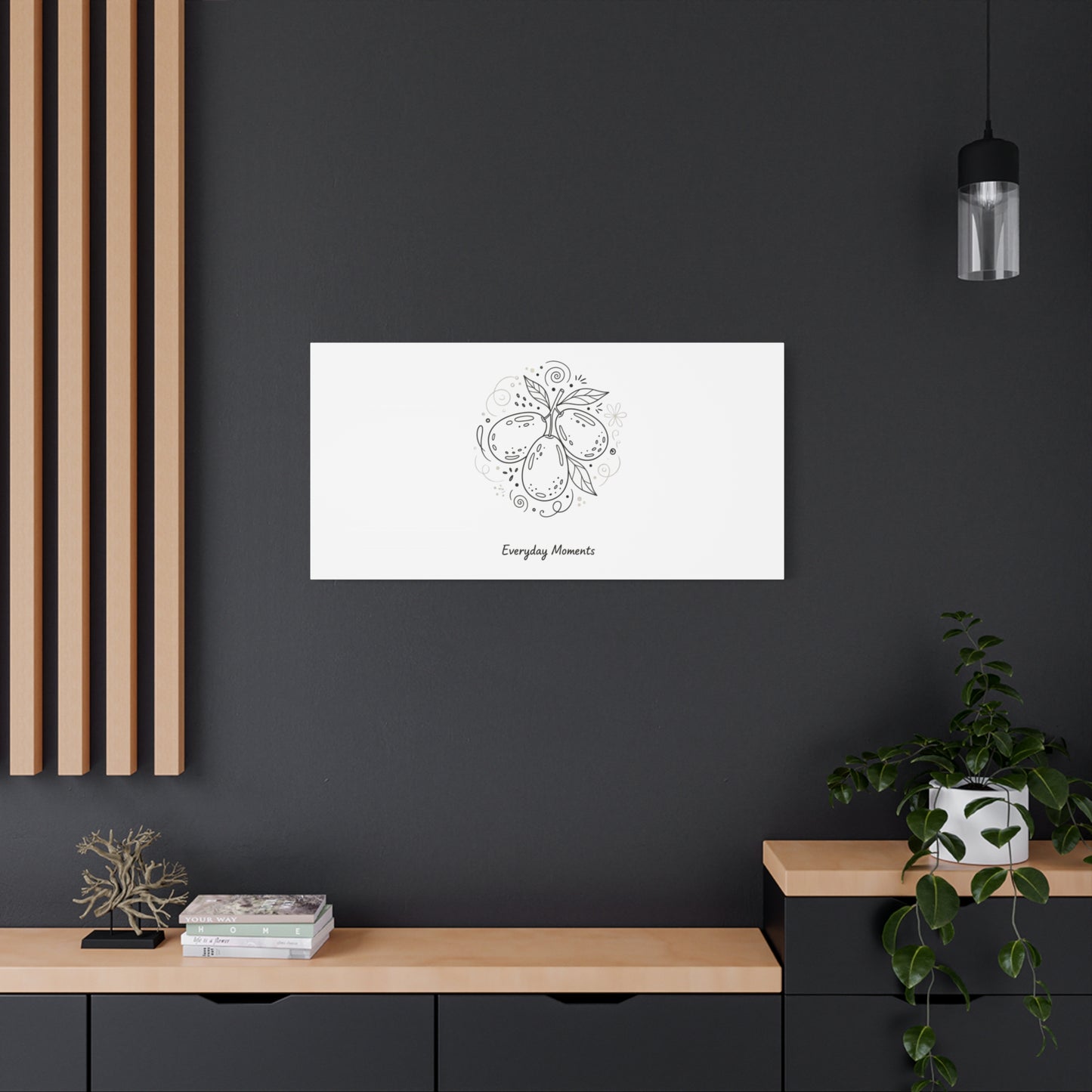 Hand-Drawn Fruit Doodle Canvas | Line Drawing Wall Art