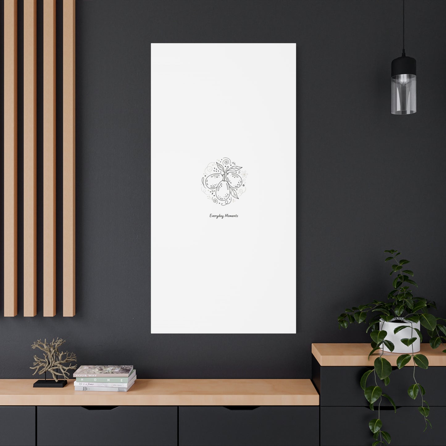 Hand-Drawn Fruit Doodle Canvas | Line Drawing Wall Art