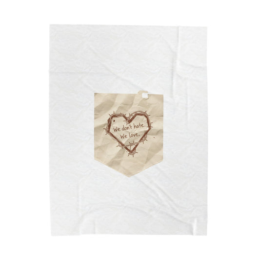 handwritten marker heart quote Velveteen Plush Blanket | marker scribble design